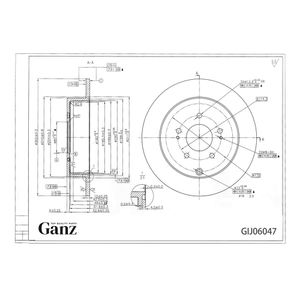 Диск тормозной задний с покрытием CITROEN C-Crosser / MITSUBISHI Outlander II GANZ GIJ06047