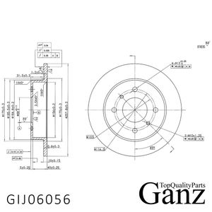 Диск тормозной задний с покрытием NISSAN Almera GANZ GIJ06056