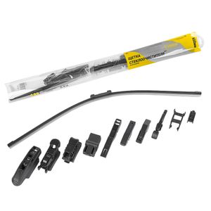 Щетка стеклоочистителя 650 мм бескаркасная 1 шт GANZ NEW GIS01037 (10 адаптеров)