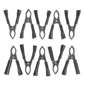 Клемма-зажим крокодил 75 мм черная изолированная ручка ARNEZI A0101001