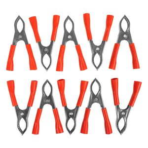 Клемма-зажим крокодил 75 мм красная изолированная ручка ARNEZI A0101002