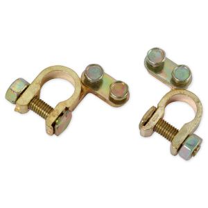 Клеммы АКБ цинково-алюминиевые 2шт, угловые усиленные с крепежом ARNEZI A0103002