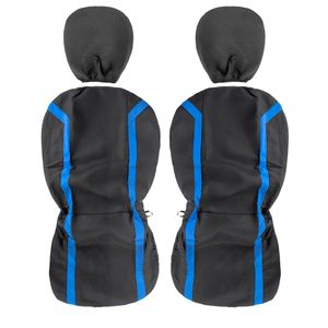 Чехлы на передние сиденья (рубашка) с подголовником, черно-синий 4 пр. ARNEZI A0508007