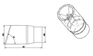 Насадка на глушитель 63х153 мм ARNEZI A0701005