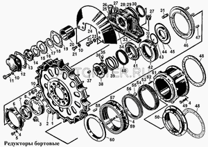 Сухарь Т-170/130 борт. редукт. 15-19-37 151937 ЧТЗ