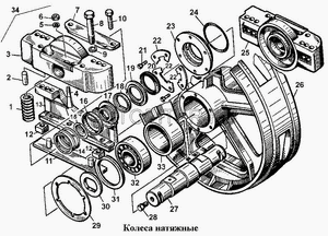 Втулка Т-170/130 колеса натяжного 24-21-42 242142 ЧТЗ