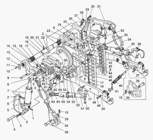 Кронштейн ЗМ нижний левый 1522-4605012 (МТЗ-1522) (пр-во МТЗ) 15224605012 МТЗ
