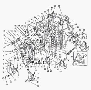 Кронштейн ЗМ нижний левый 1522-4605012 (МТЗ-1522) (пр-во МТЗ) 15224605012 МТЗ