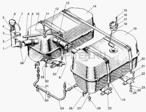 Бак топливный левый МТЗ-1221 85-1101020 851101020 МТЗ