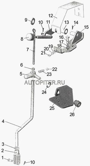 Направляющая тяги управления раздаточной коробки, Торговая марка МТЗ 9521802027 МТЗ