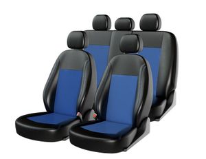 Чехлы на сиденья Atom Leather черно-синие CarFashion 10948 CarFashion