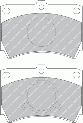 Комплект тормозных колодок, дисковый тормоз FDB487 Ferodo