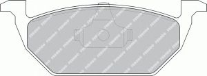 Комплект тормозных колодок, дисковый тормоз FSL1094 Ferodo