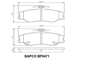 Колодки тормозные дисковые BP0471 передние, комплект,