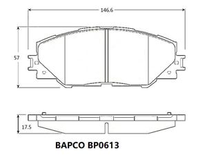 Колодки тормозные дисковые BP0613 передние, комплект,