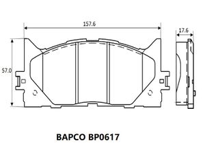 Колодки тормозные дисковые BP0617 передние, комплект,