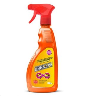 Преобразователь ржавчины ЦИНКАРЬ с распылителем (500г) АГАТ