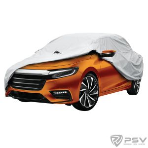 "Тент для автомобиля ""PSV"" L серый, молния для двери, универсальный"