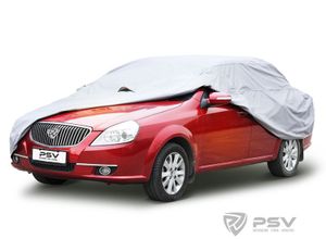 "Тент для автомобиля ""PSV"" L серый, молния для двери, универсальный"