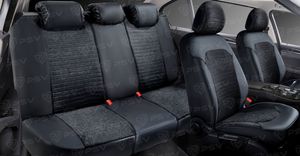 "Чехлы автомобильные универсальные эко-кожа/жаккард черный/белый (L) ""PSV"" Talisman Next"