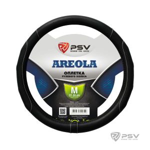 Оплетка руля M PSV Areola экокожа мягкие вставки белая отстрочка черная