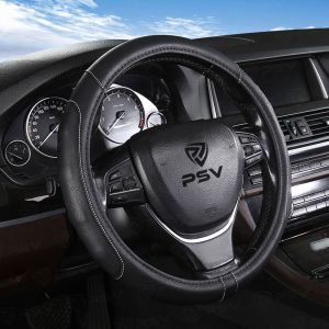 Оплетка руля M PSV Areola экокожа мягкие вставки белая отстрочка черная
