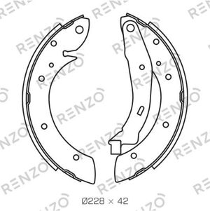 Колодки барабанные rz013 Renzo