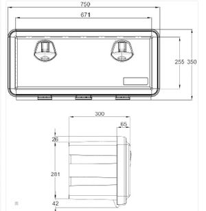 Ящик инструментальный Just 81105, 750x350x300