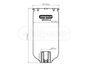 Подушка пневматическая sp21018010 Simpeco