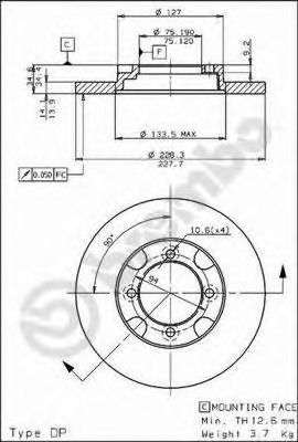 Диск тормозной 08.5356.10 Brembo