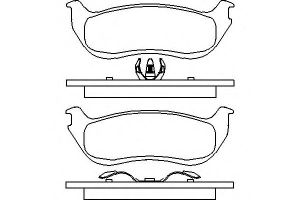 Колодки тормозные задние дисковые к-кт для Ford America Explorer 2001-2011 P 24 068 Brembo