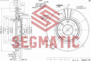 ДИСК ТОРМОЗНОЙ передний Renault ClioMeganeR19 1. SBD30093019 Segmatic