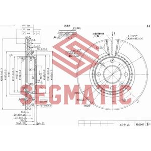 ДИСК ТОРМОЗНОЙ передний Renault ClioMeganeR19 1. SBD30093019 Segmatic