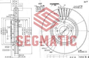 Диски тормозные SEGMATICSBD30093136 4351248030 диск торм перед Lexus RX300 3.0 00-03 SBD30093136 Segmatic