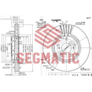 Диски тормозные SEGMATICSBD30093136 4351248030 диск торм перед Lexus RX300 3.0 00-03 SBD30093136 Segmatic