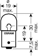 Лампа накаливания, фонарь указателя поворота 5008ULT Osram