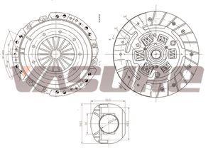 Комплект сцепления RENAULT LOGAN/SANDERO /MEGANE I/CLIO II/KANGOO I/LADA LARGUS