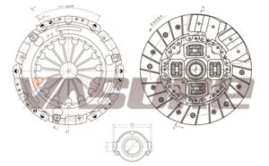 Комплект сцепления Toyota Avensis/Carina/Corolla 1.6/1.8 97>