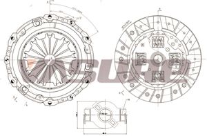 Комплект сцепления VW Caddy/Golf/Polo/Vento 1.4/1.6 92>