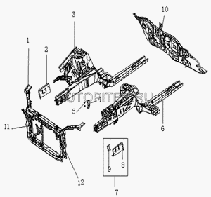 Рамка радиатора левая большая в сборе