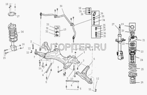 Амортизатор передний газомасляный для Geely MK,MK CROSS