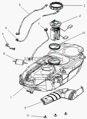 Насос топливный МК/MKCr 1016001861 1016001861 Geely