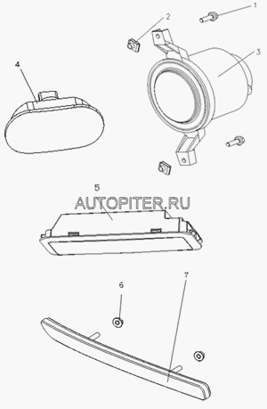 Фонарь отражатель задний левый ORIGINAL