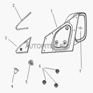 Элемент зеркальный левый МК/CROSS