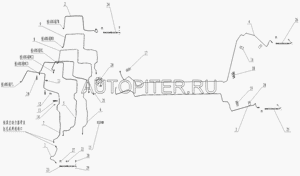 Магистраль тормозная задняя левая в сбор ORIGINAL 1064000144 Geely