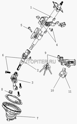 Шарнир карданный верхний в сборе Vision (1064000175) 1064000175 Geely