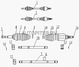 Шрус наружный 1064000293 GEELY 1064000293 Geely