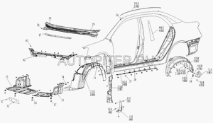 Подкрылок передний левый GEELY VISION