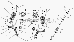 Рычаг подвески левый в сборе 1400500180 (GEELY)