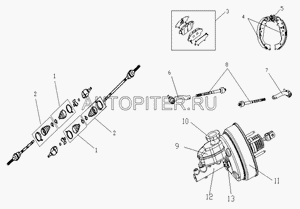 Тормозные колодки задние +АБС ORIGINAL
